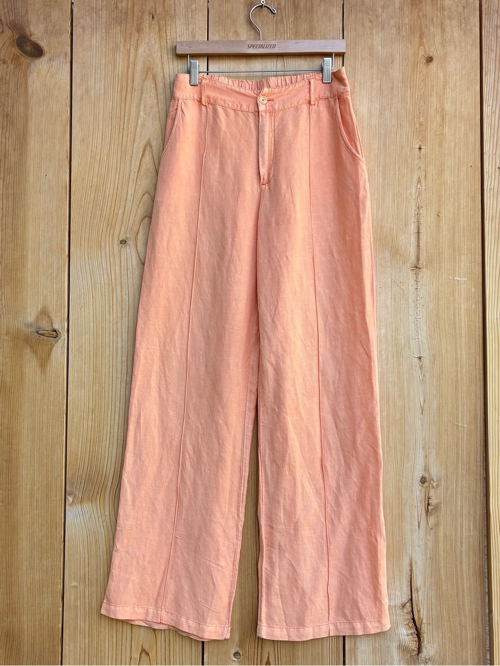 YFB Wide Leg Linen Blend Pintuck Pants Sz Medium